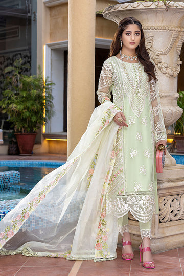 Azure Floral Mint Luxury Prets 2022 Online Shopping